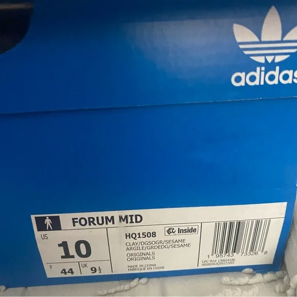 Adidas Forum Mid Clay/Dark Gray/Sesame Unisex Shoes Sneakers Men Sz - Picture 12 of 13